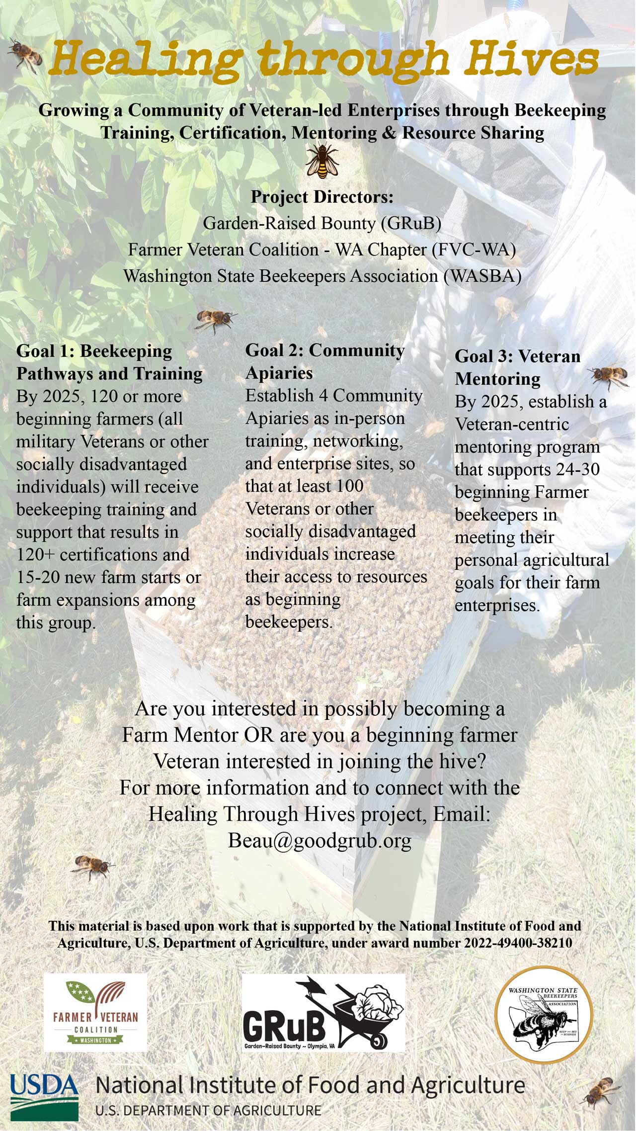Healing through Hives: Growing a Community of Veteran-led Enterprises through Beekeeping Training poster