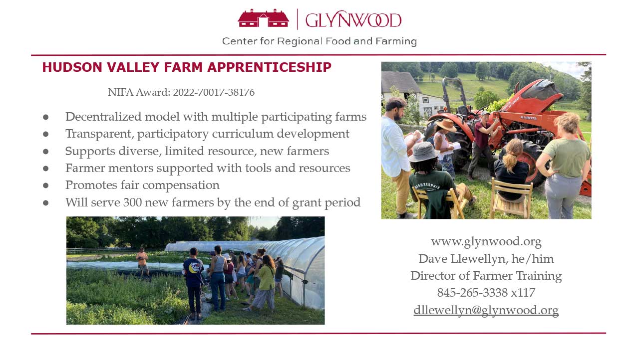 Hudson Valley Farm Apprenticeship poster