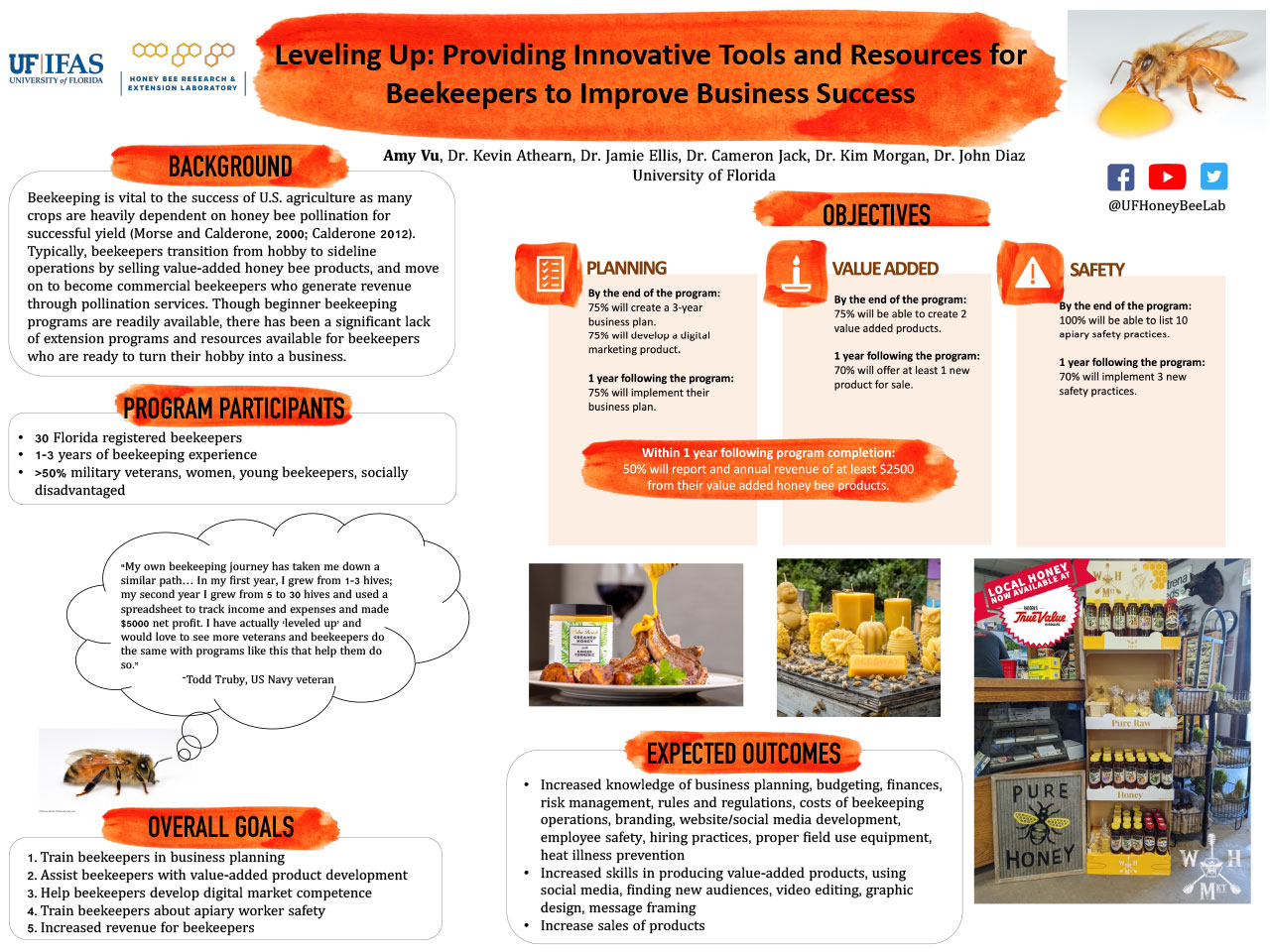 Leveling Up: Providing Innovative Tools and Resources for Beekeepers to Improve Business Success poster