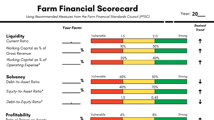 Farm Finance Scorecard
